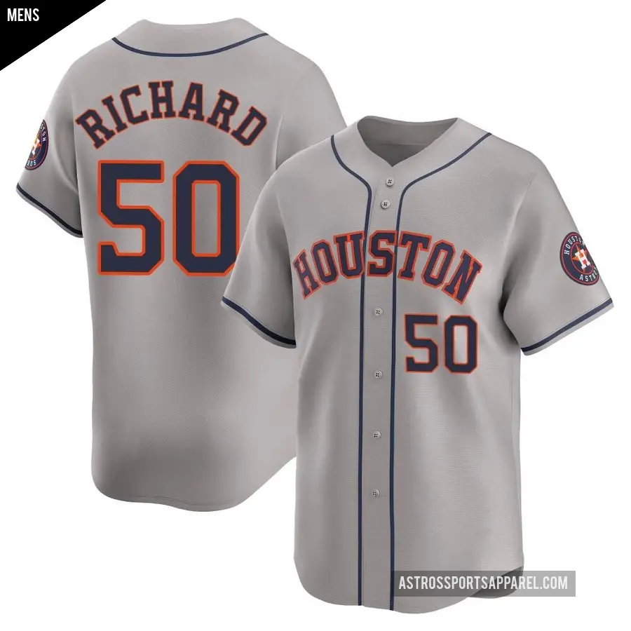 Men's Houston Astros ＃50 J.R. Richard Limited Gray Away Jersey