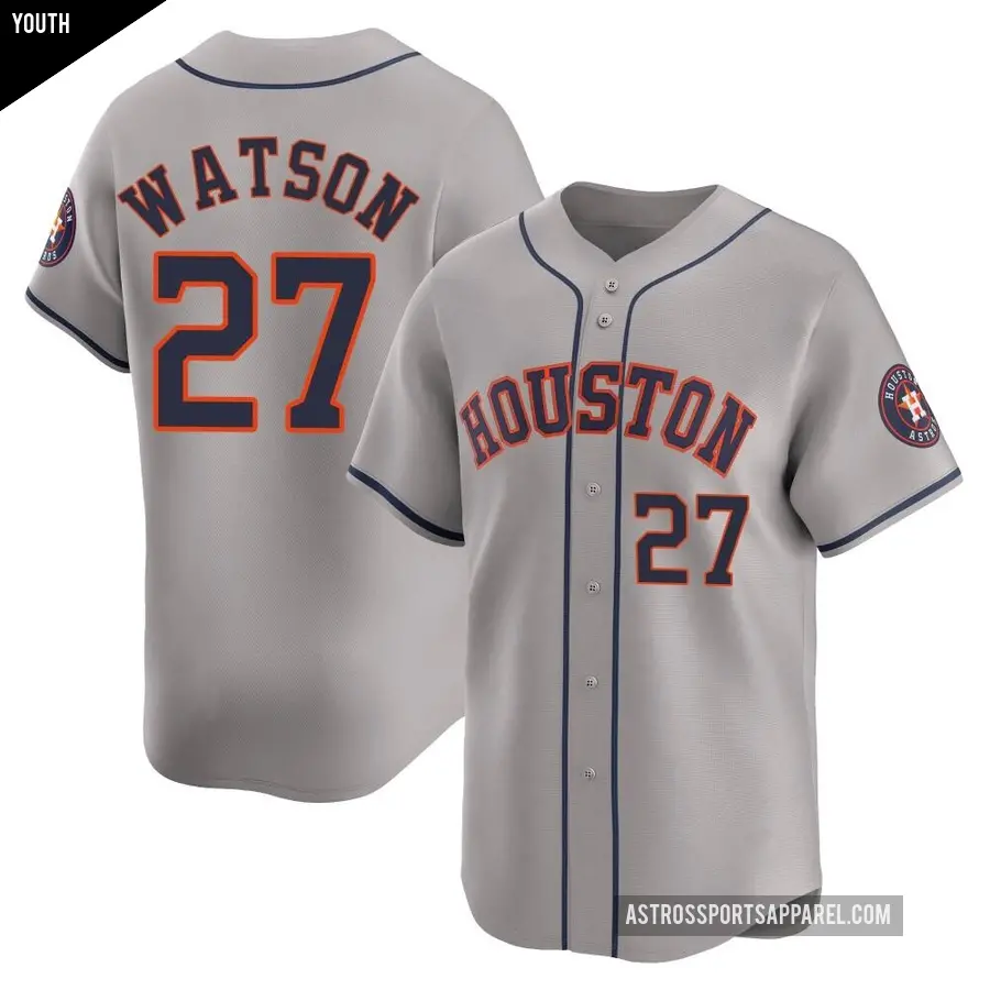 Youth Houston Astros ＃27 Bob Watson Limited Gray Away Jersey