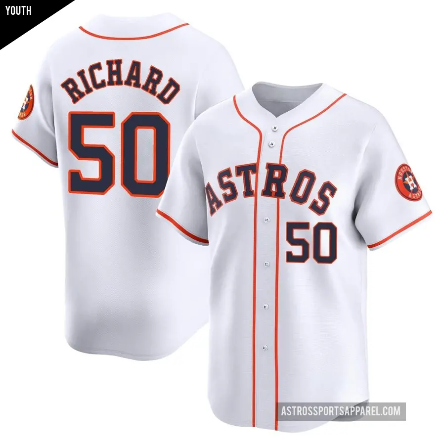 Youth Houston Astros ＃50 J.R. Richard Limited White Home Jersey